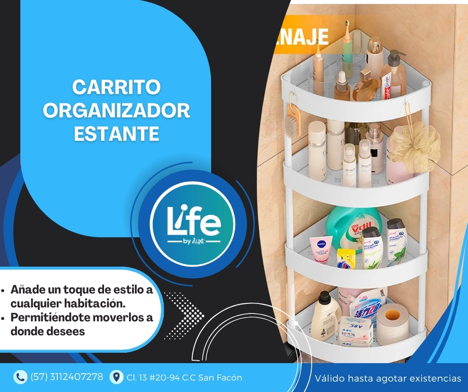 Miniatura 2 de Carrito Organizador Estante Esquinero